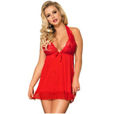 SUBBLIME - BABYDOLL ROJO ESTAMPADOS FLORALES EN PECHOS S/M